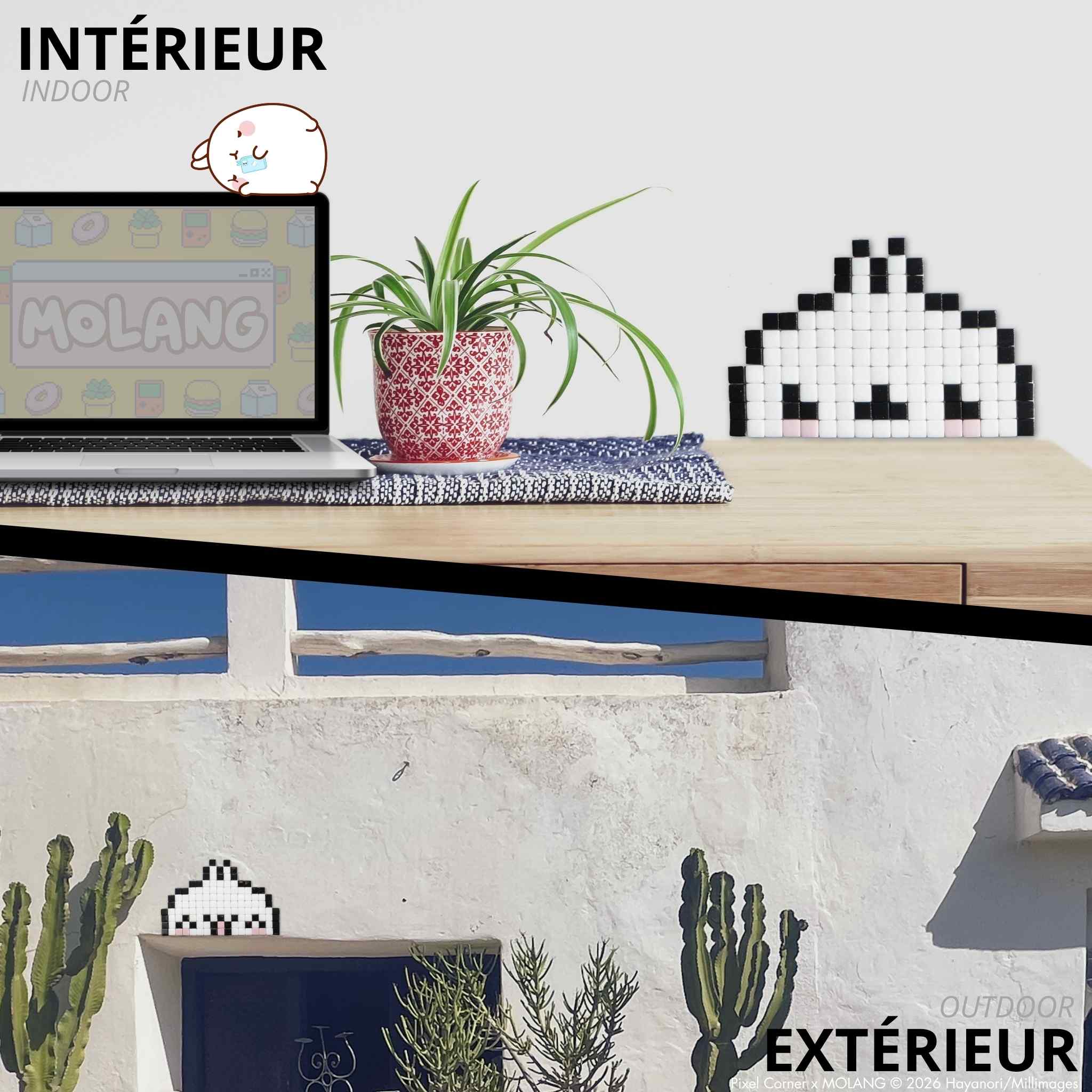 Pixel Art Kit "Molang" par Pixel Corner - Kits de loisirs créatifs