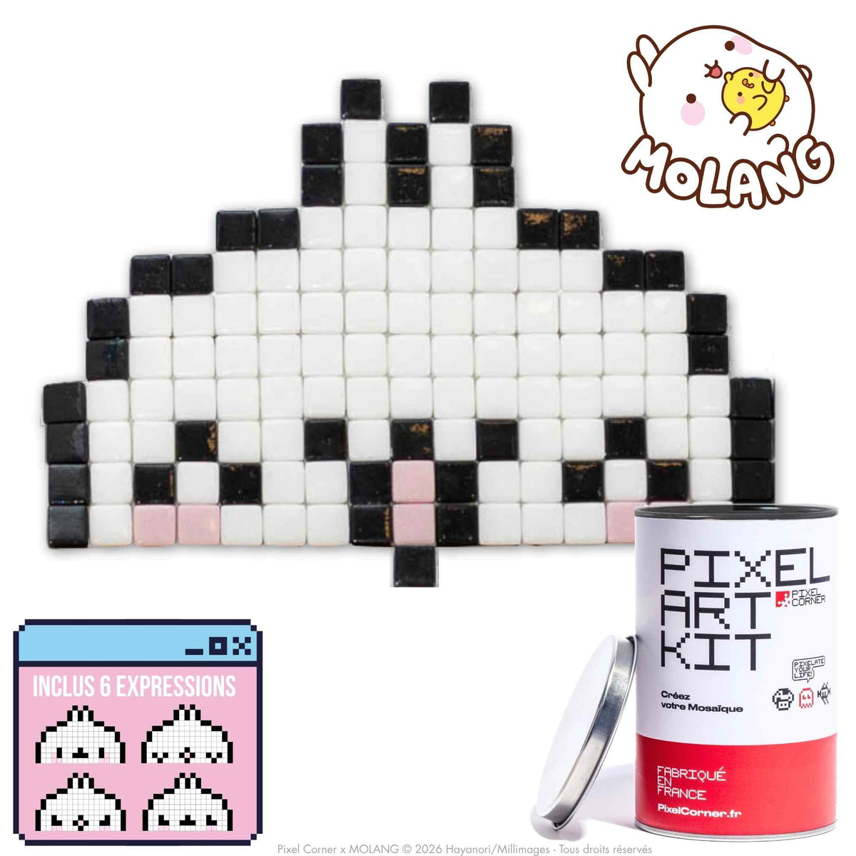 Pixel Art Kit "Molang" par Pixel Corner - Kits de loisirs créatifs