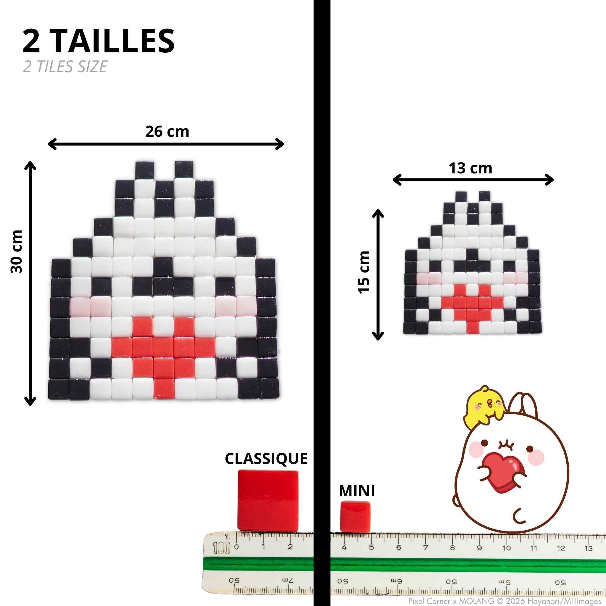 Pixel Art Kit "Molang & Love" par Pixel Corner - Kits de loisirs créatifs