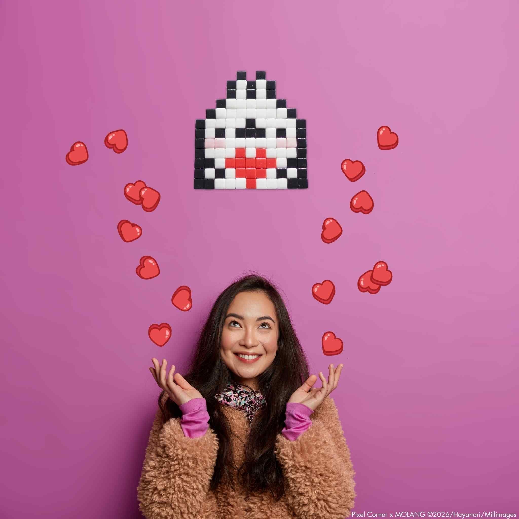 Pixel Art Kit "Molang & Love" par Pixel Corner - Kits de loisirs créatifs