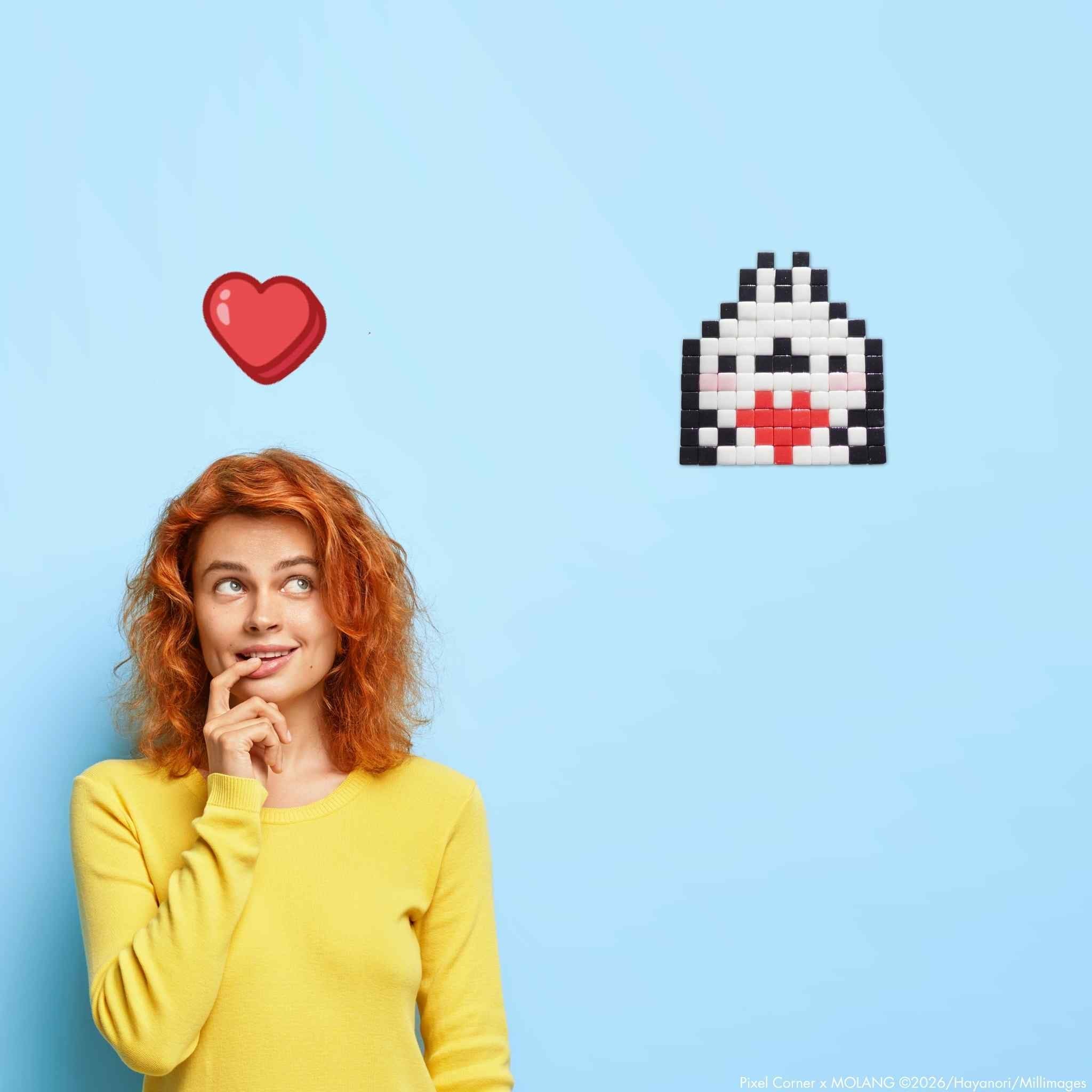 Pixel Art Kit "Molang & Love" par Pixel Corner - Kits de loisirs créatifs