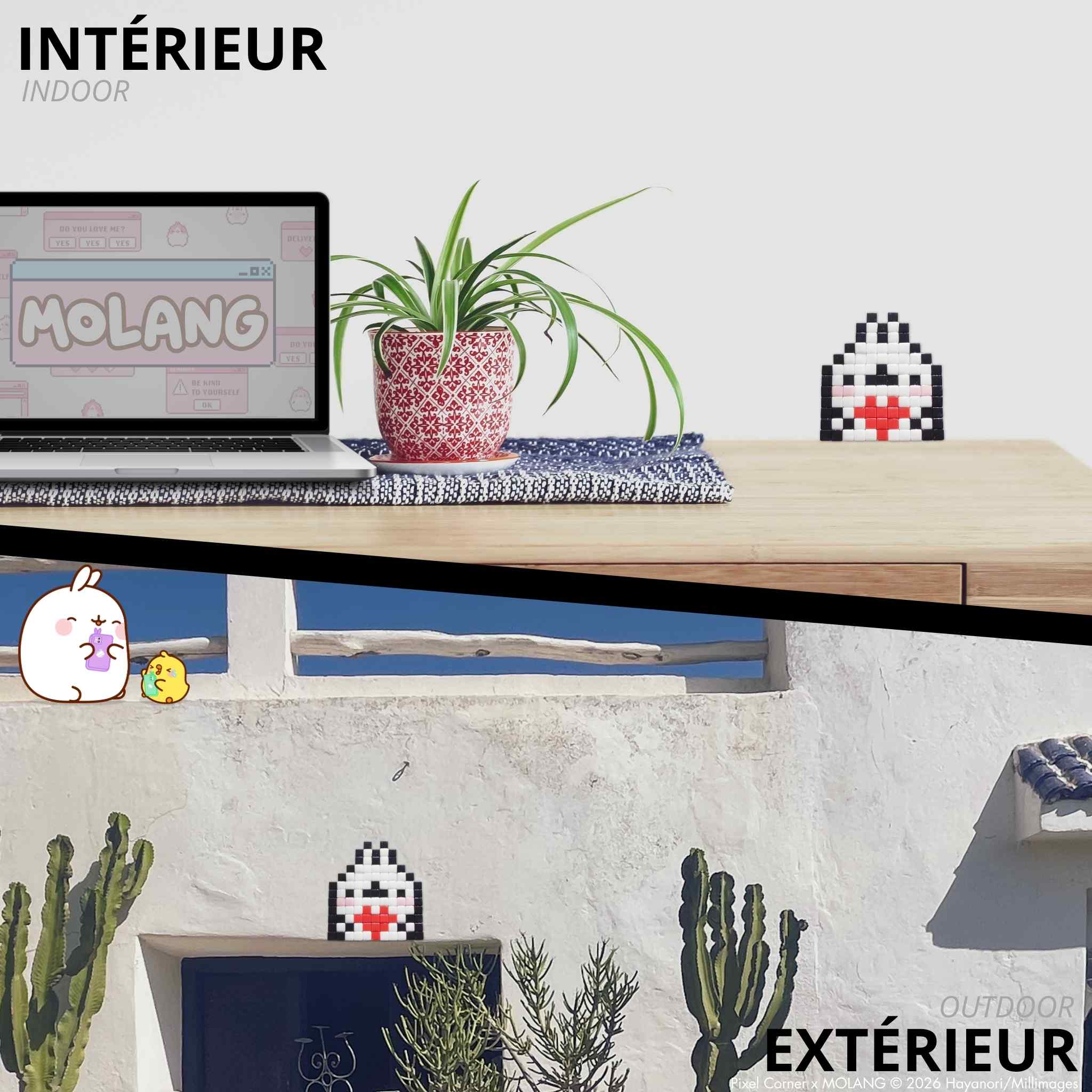 Pixel Art Kit "Molang & Love" par Pixel Corner - Kits de loisirs créatifs