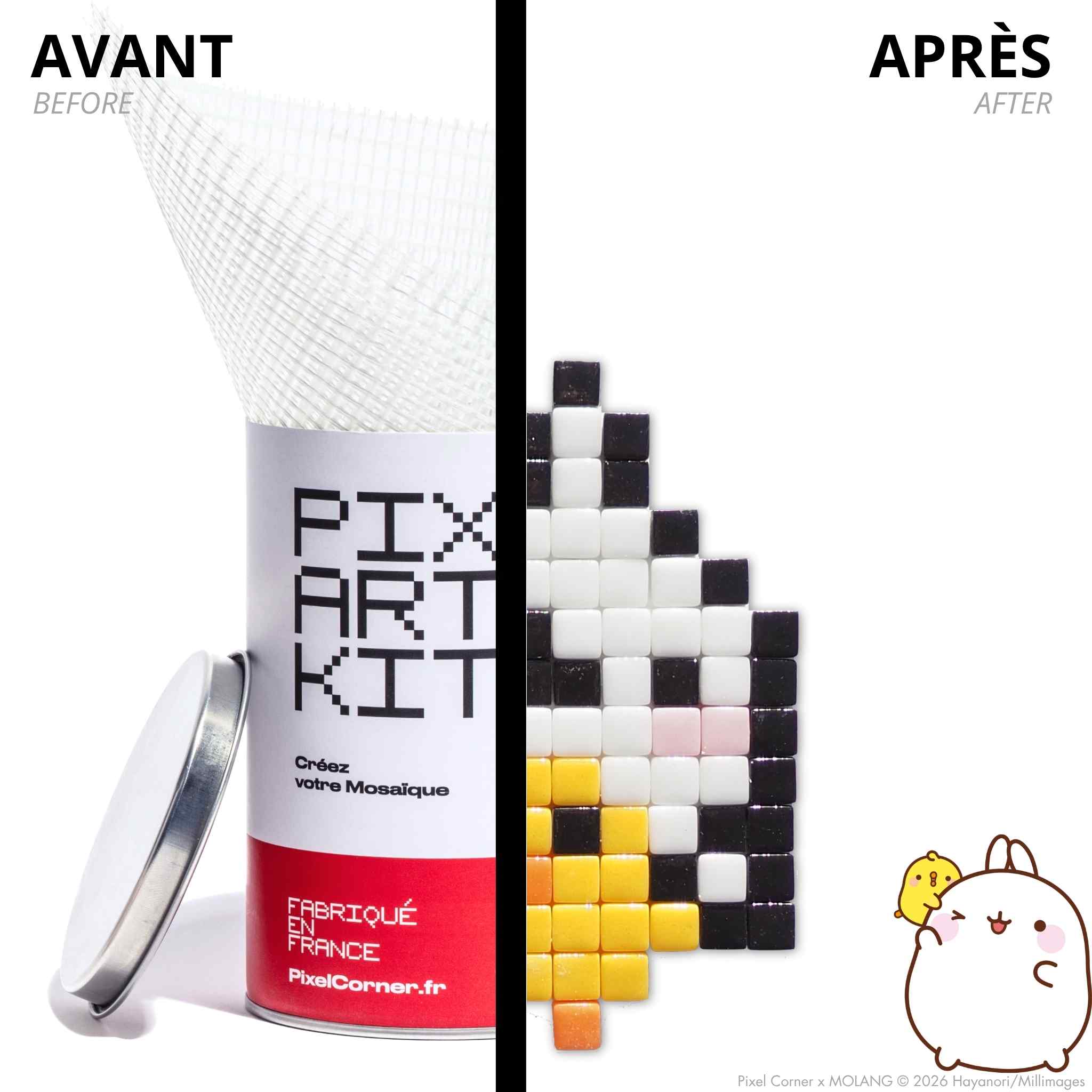 Pixel Art Kit "Molang & Piu Piu" par Pixel Corner - Kits de loisirs créatifs