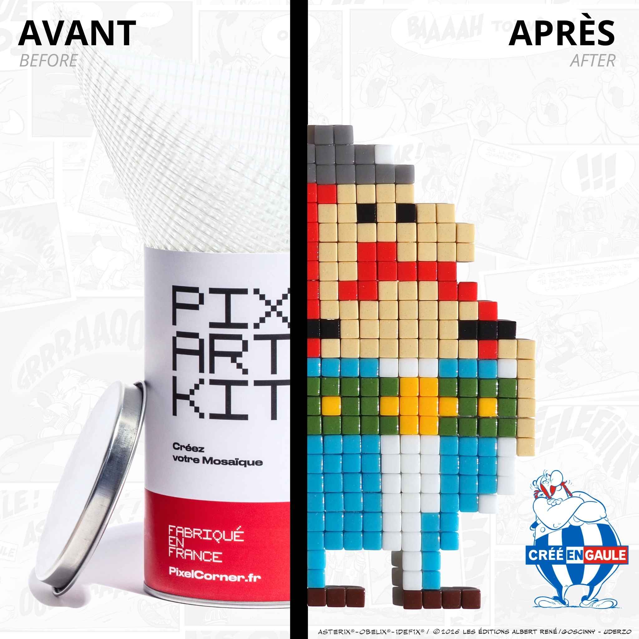 Pixel Art Kit "Obélix®" par Pixel Corner - Kits de loisirs créatifs