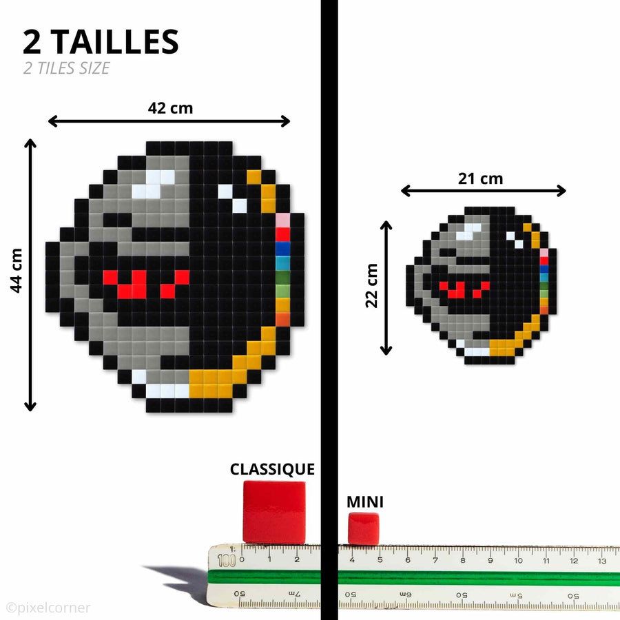 Comparaison des tailles Pixel Corner