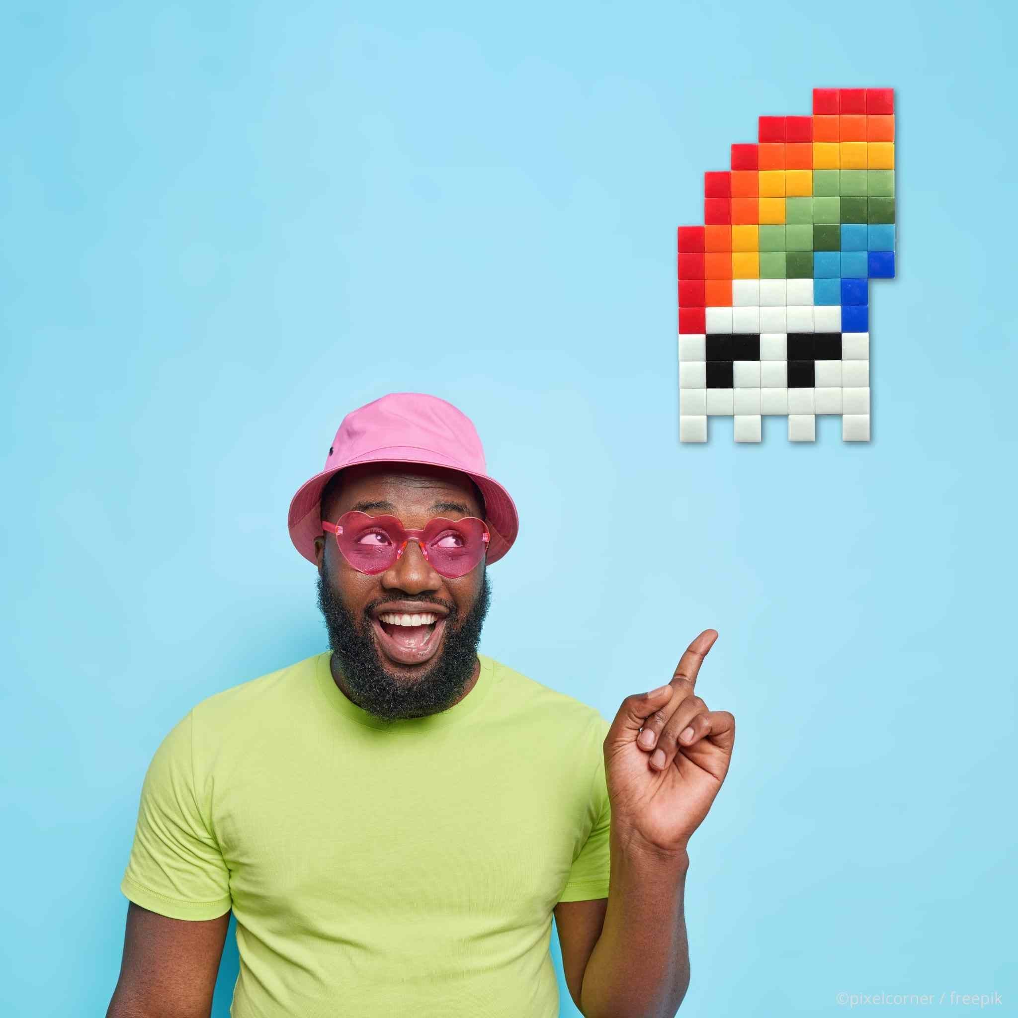 Pixel Art Kit "Rainbow in The Dark" par Pixel Corner - Kits de loisirs créatifs