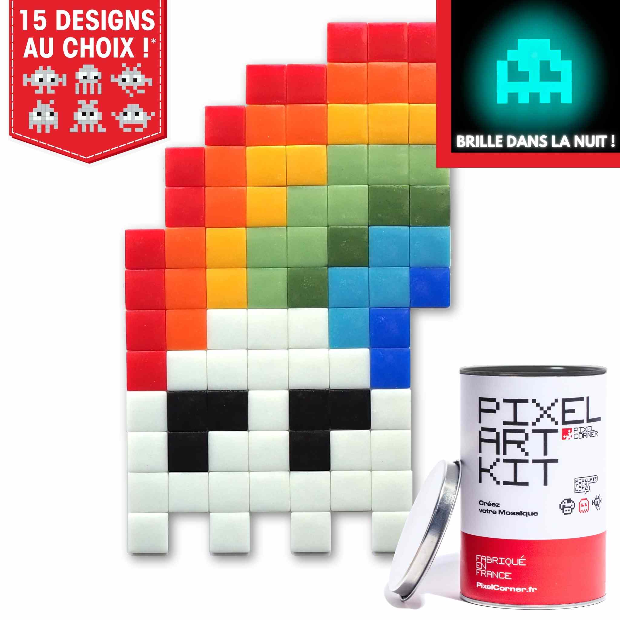 Pixel Art Kit "Rainbow in The Dark" par Pixel Corner - Kits de loisirs créatifs