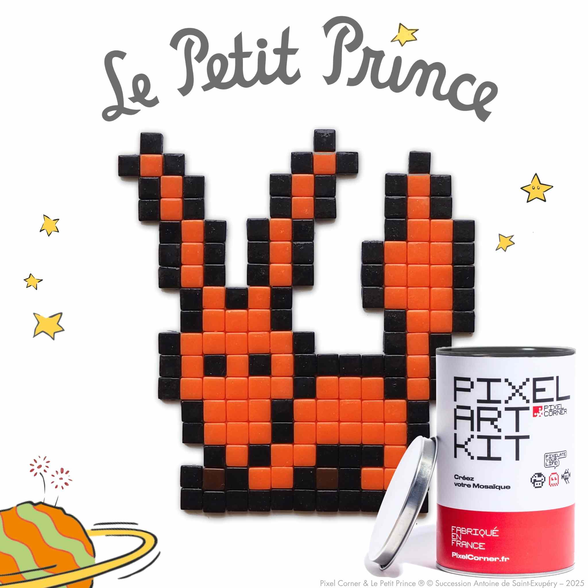 Pixel Art Kit "Renard Apprivoisé" - Le Petit Prince® par Pixel Corner - Kits de loisirs créatifs