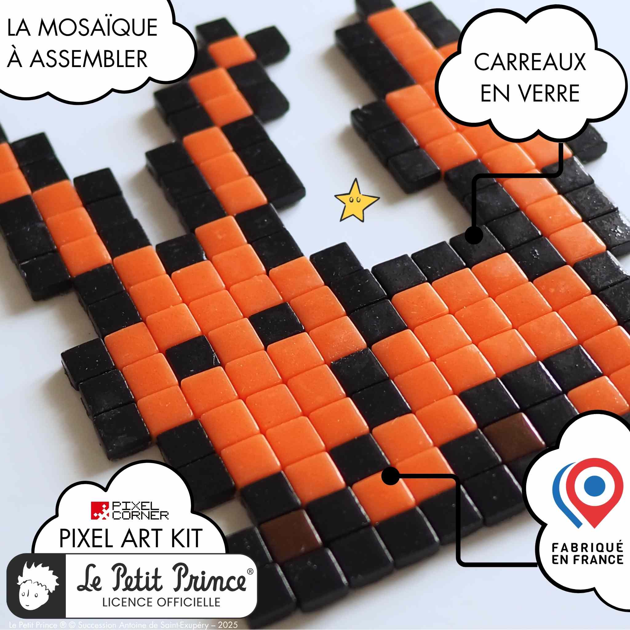Pixel Art Kit "Renard Apprivoisé" - Le Petit Prince® par Pixel Corner - Kits de loisirs créatifs
