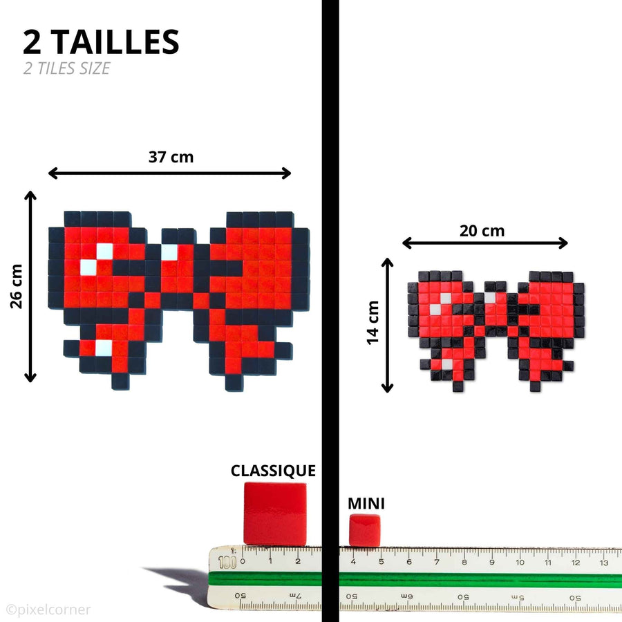 Comparaison des tailles Pixel Corner