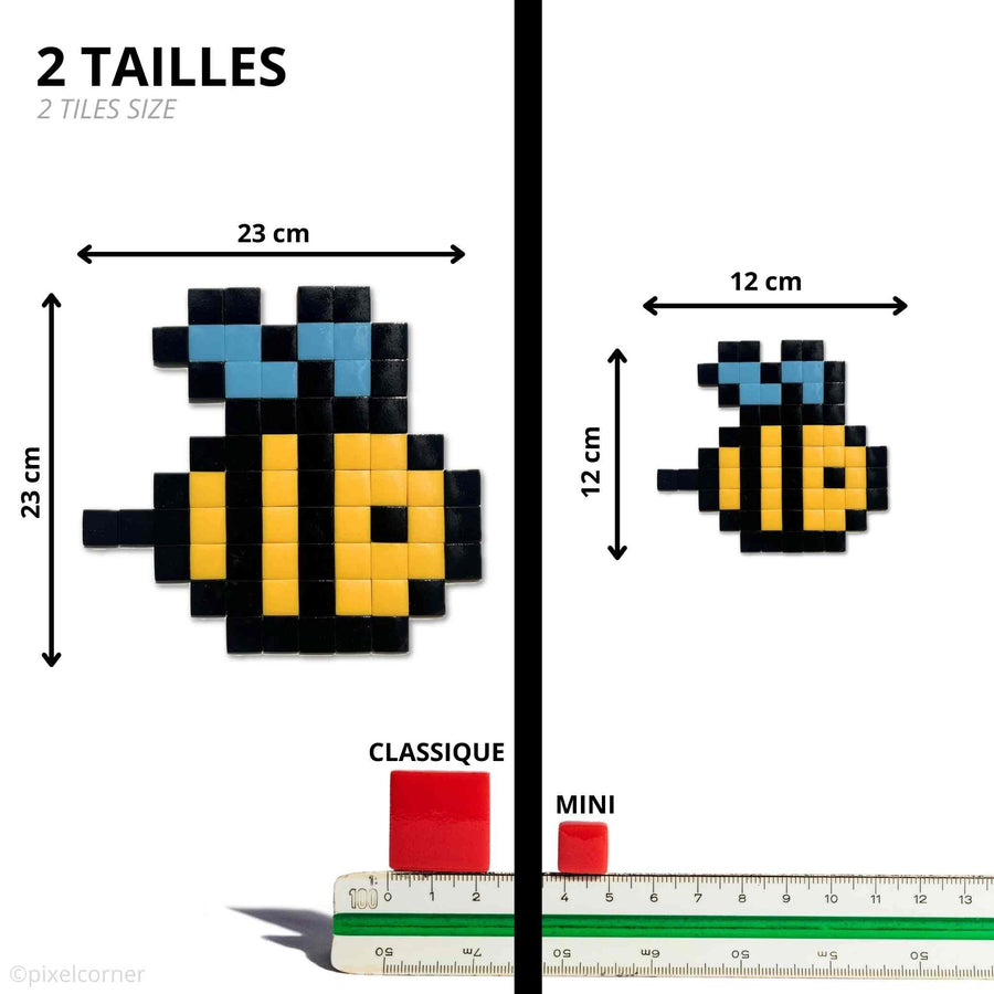 Comparaison des tailles Pixel Corner
