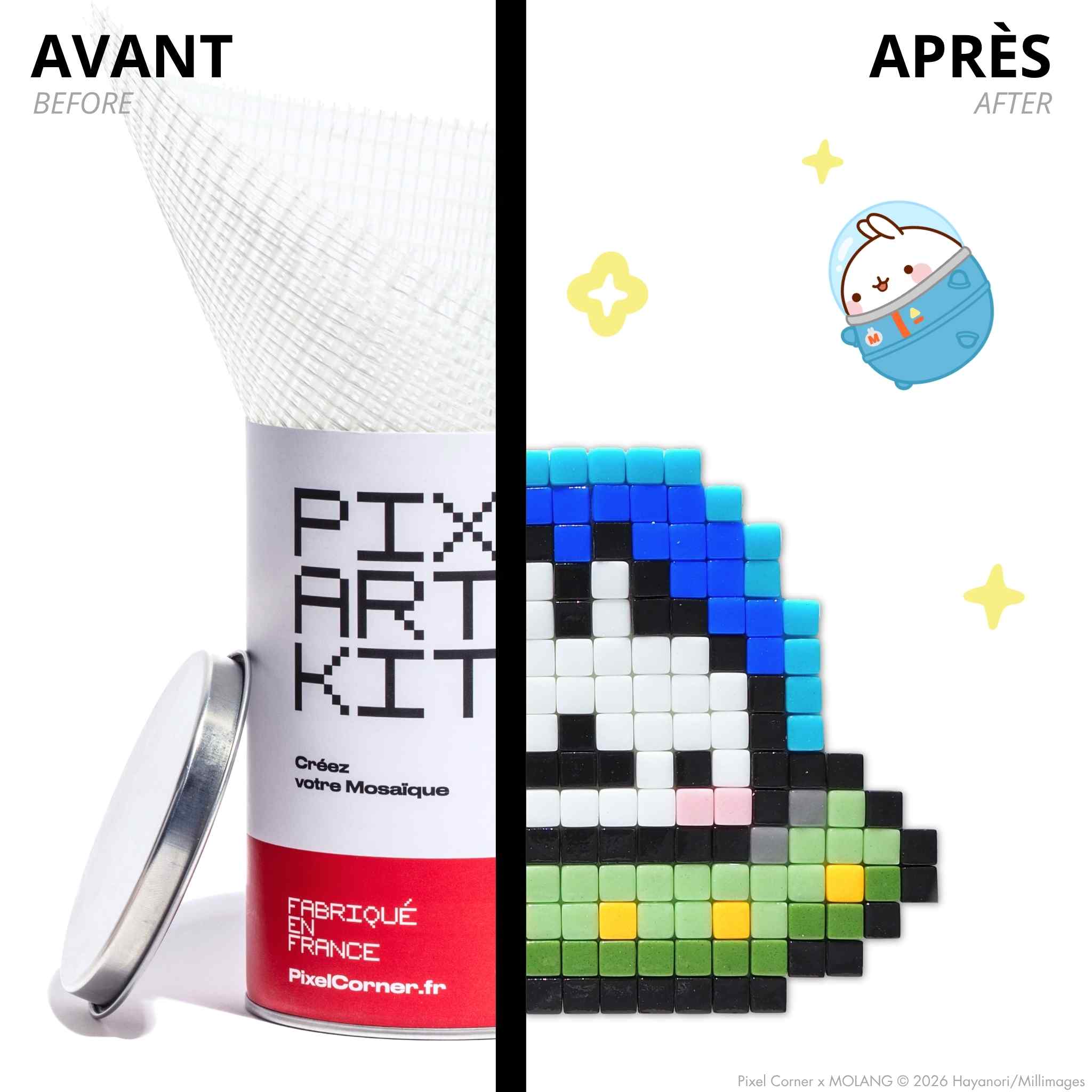 Pixel Art Kit "Space Molang" par Pixel Corner - Kits de loisirs créatifs