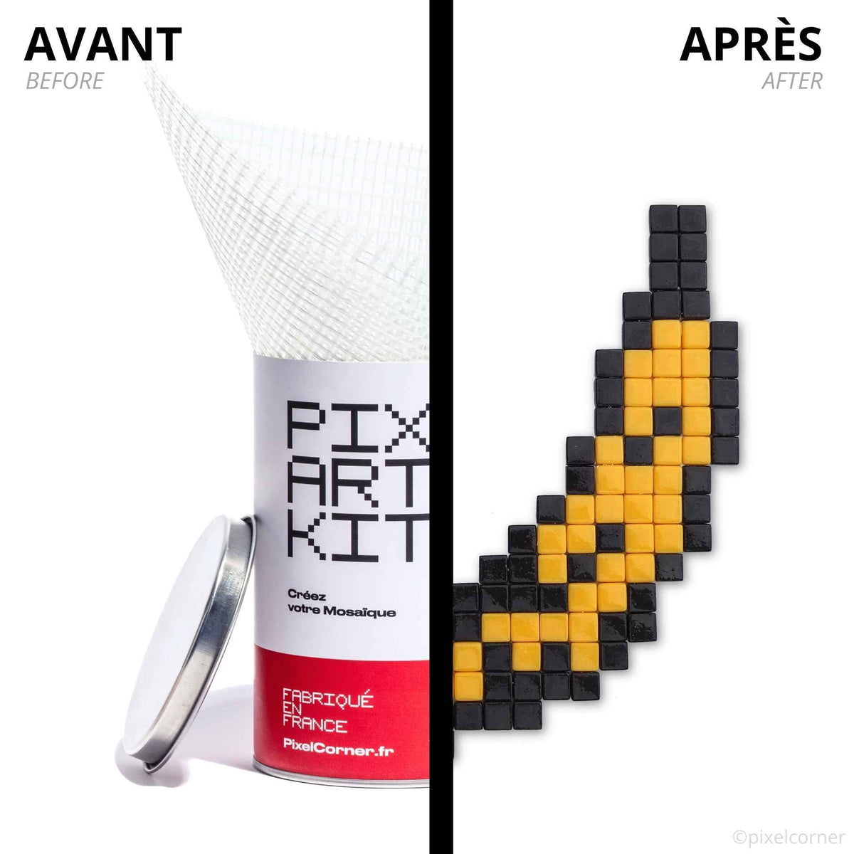 Pixel Art Kit "Velvet Banana" par Pixel Corner - Kits de loisirs créatifs