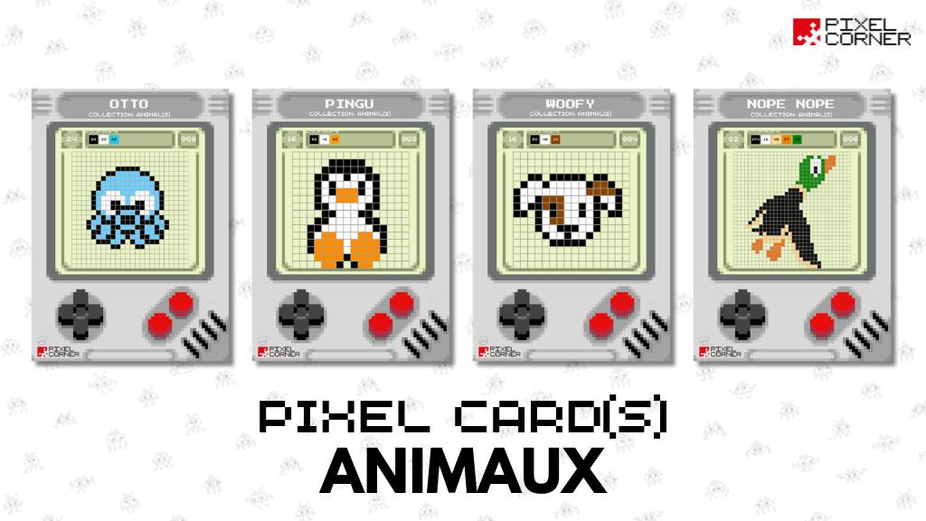 Pixel Card(s) - Collection "Animaux" par Pixel Corner - Cartes à Collectionner