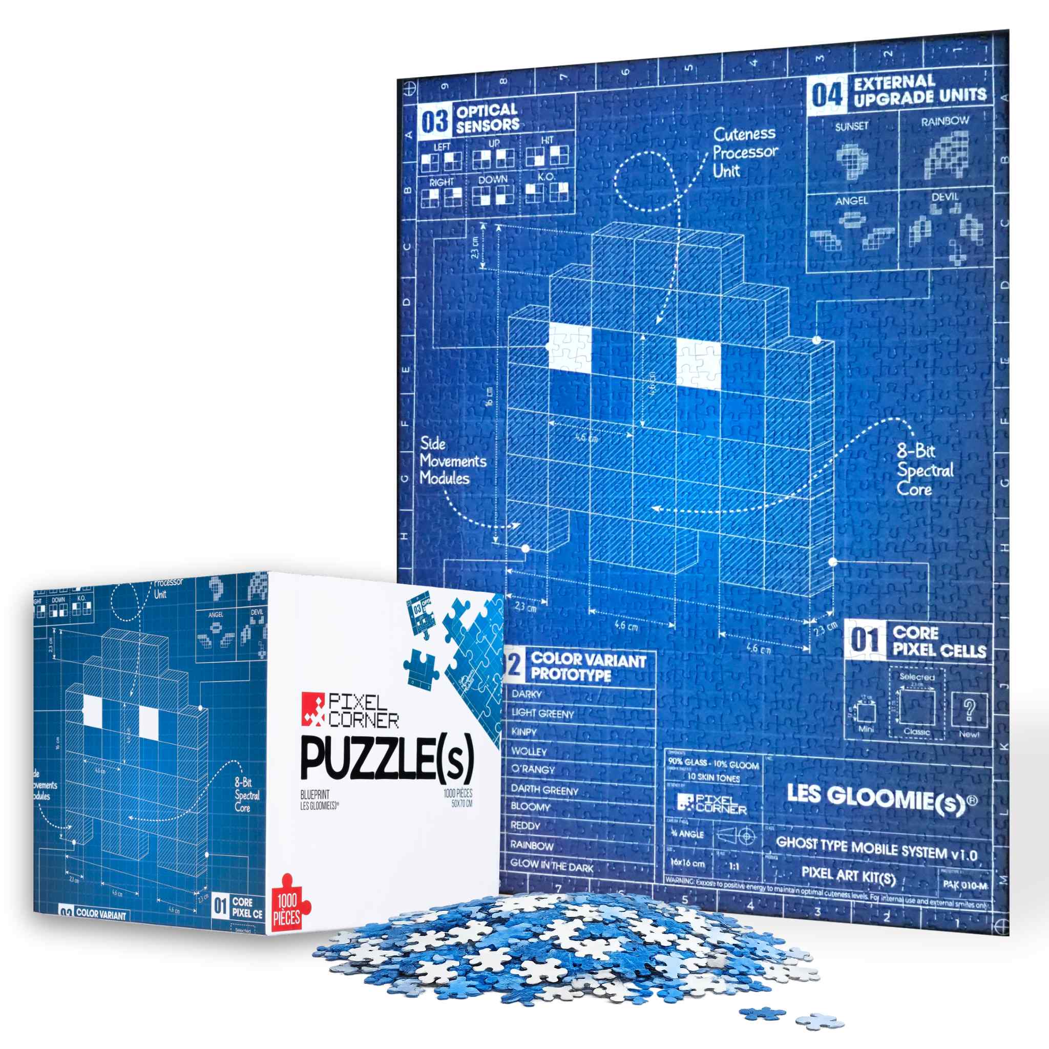 Puzzle 1000 pièces - "Blueprint: Les Gloomie(s)®" par Pixel Corner - Puzzle