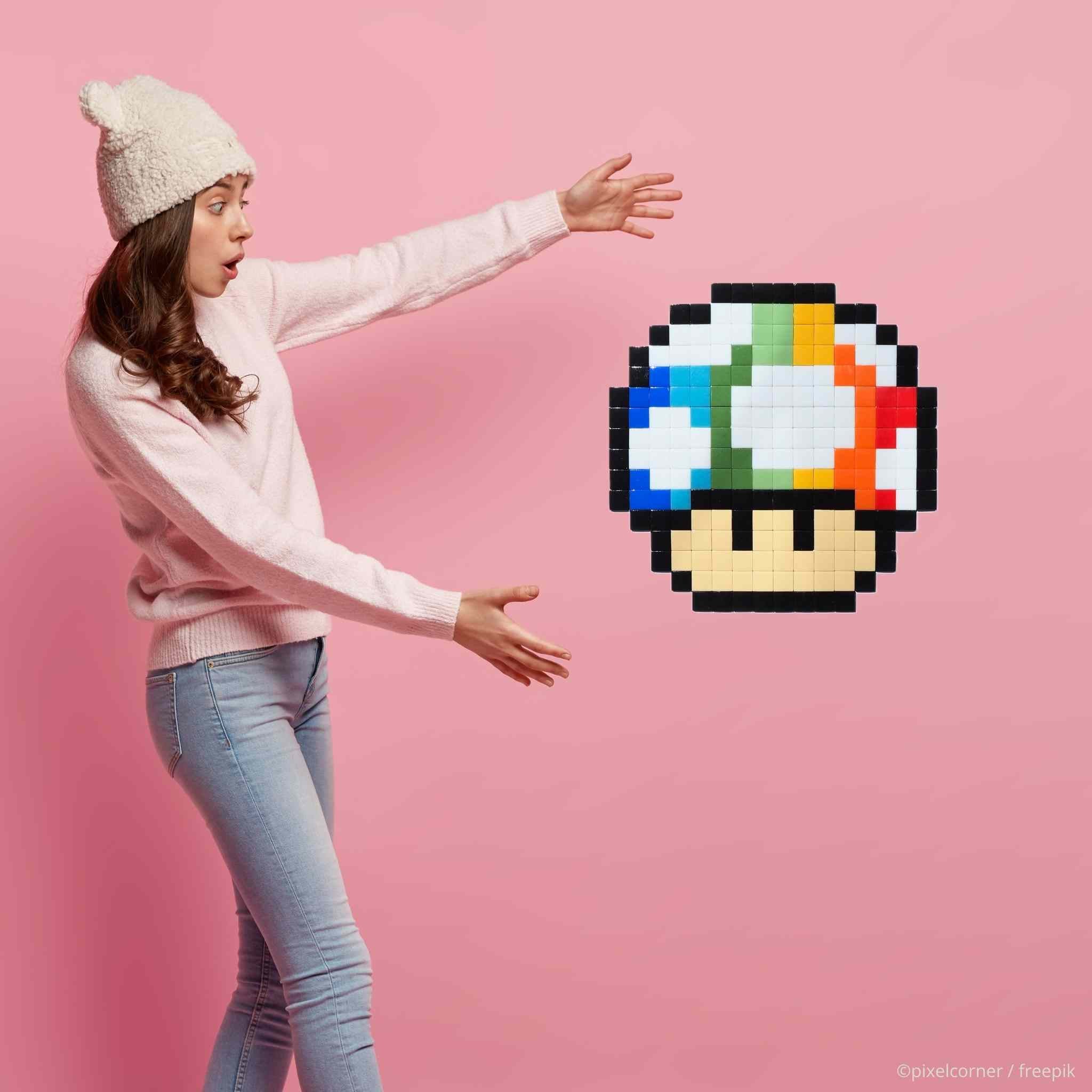 Pixel Art Kit "Big Shroom(s)" par Pixel Corner - Kits de loisirs créatifs