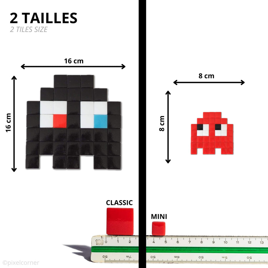 Comparaison des tailles Pixel Corner