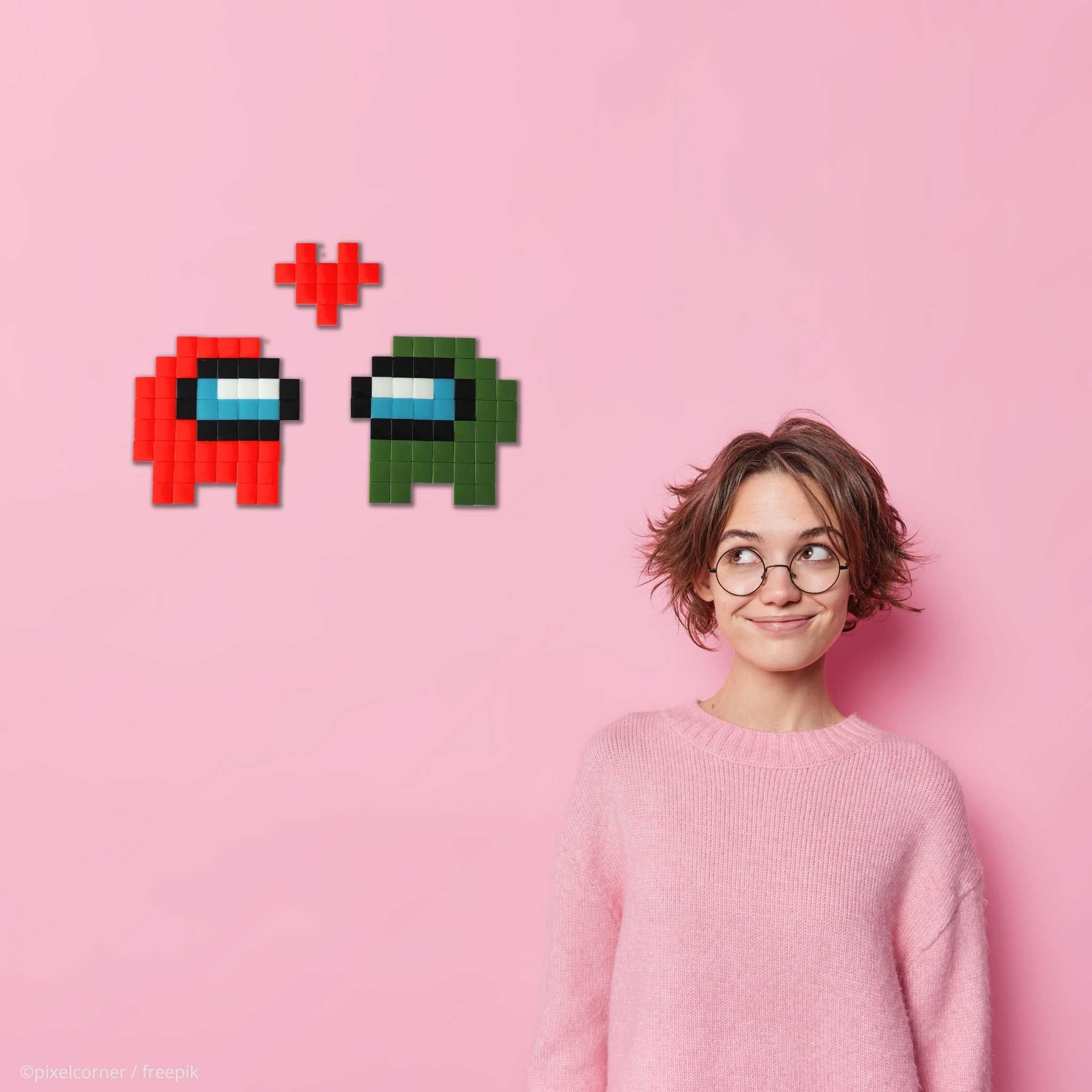 Pixel Art Kit "Love Among Us" par Pixel Corner - Kits de loisirs créatifs