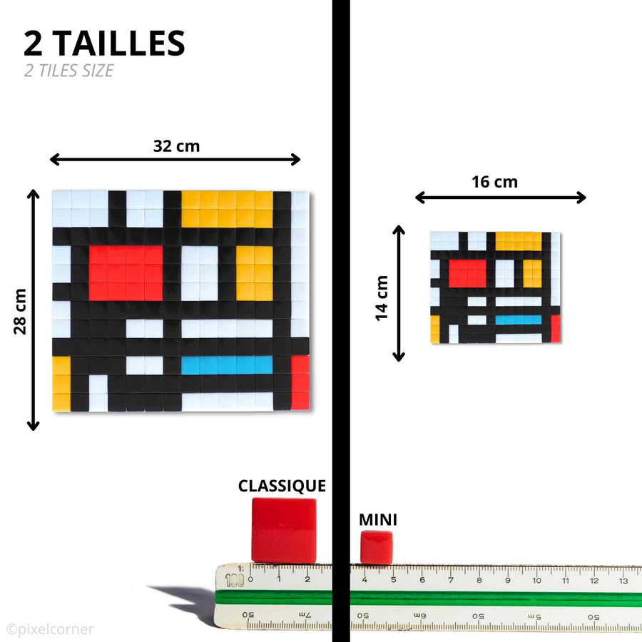 Comparaison des tailles Pixel Corner