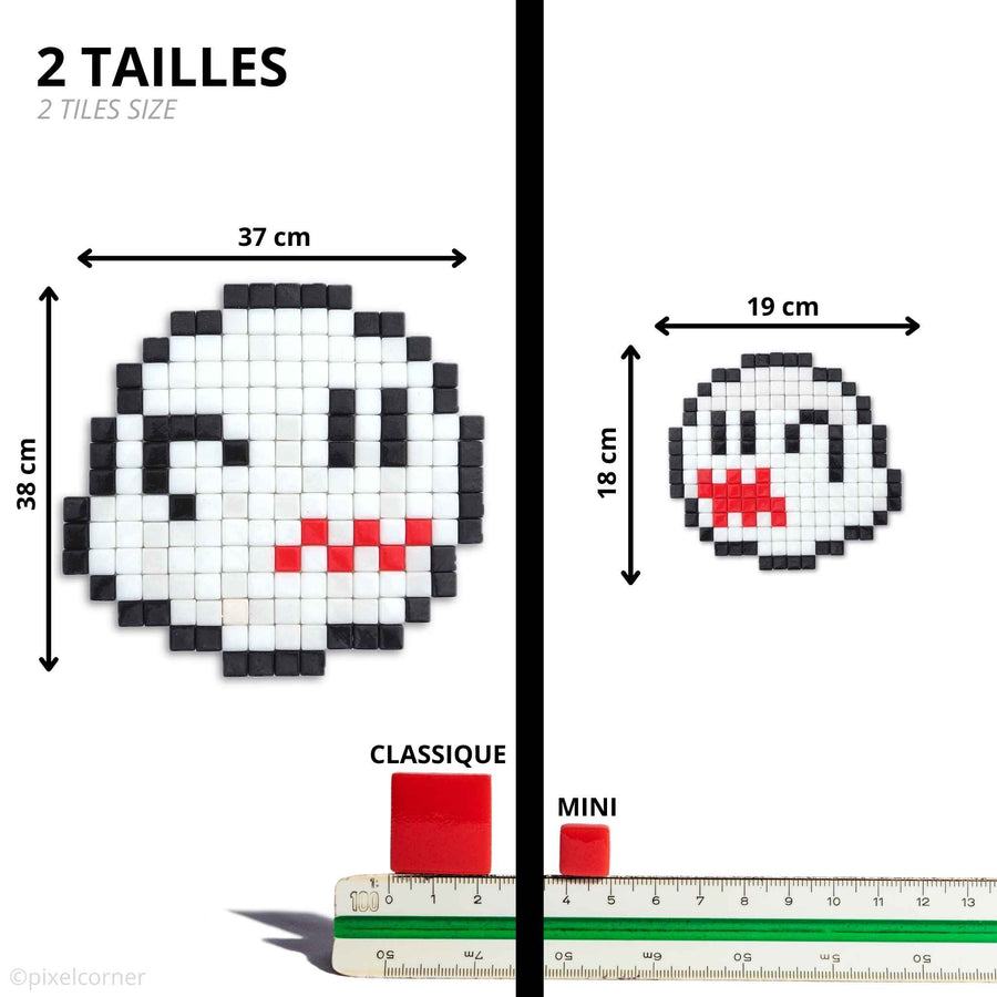 Comparaison des tailles Pixel Corner