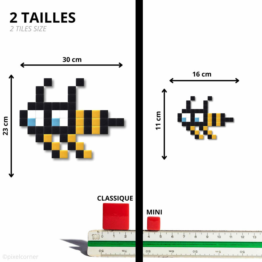 Comparaison des tailles Pixel Corner